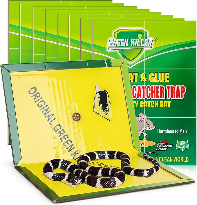 8 Pack Jumbo Sticky Snake Traps Super Sticky Glue Trap for Snakes Mice Rats Cockroaches Spiders Large Snake Glue Trap Control Outdoor Home Garden Yard Farm Rat Glue Board Easy to Set 11.5 x16.6