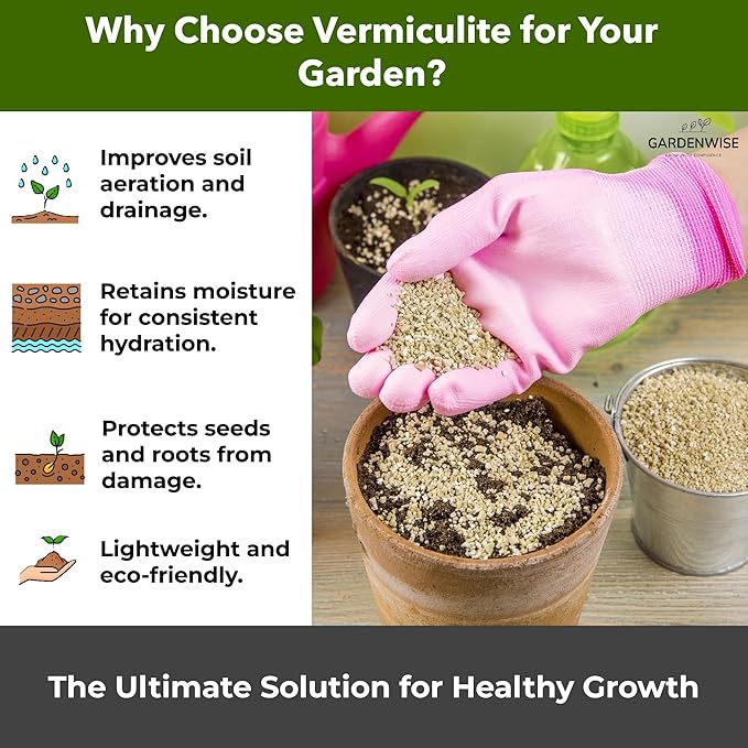 Organic Fine Vermiculite for Indoor Gardening Plants and Mushrooms – Enhances Soil Aeration Seed Germination Rooting Cuttings – Small Packages and Bulk (Vermiculite Grade 2 – Fine 15 quarts)