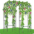 Tall Garden Arch Trellis for Climbing Plants Outdoor 87in Tall Metal Plant Support Cucumber Trellis for Climbing Vine Vegetable/Fruit/Flower Outdoor Yard Lawn Garden Arch Tunnel Trellis