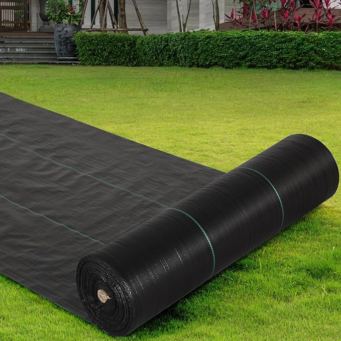 6x500ft Weed Barrier Fabric Heavy Duty 3.2oz Weed Barrier Fabric Easy Setup Woven Landscaping Block Cover Mat for Outdoor Patio Lawn