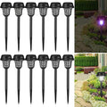 Qualirey 12 Pcs Solar Bug Zapper Outdoor Waterproof Solar Mosquito Zapper Outdoor Solar Powered Mosquito Killer Lamp Lighting Mosquito Repellent Lamp for Patio Yard Garden Insect Purple White Light