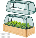 Pop-Up Mesh Garden Cover for Raised Beds – 2-Pack Outdoor Plant Cage with 30% Sun Shade &amp Insect Protection Zip Window Foldable Crop Tent for Seedlings Wildlife Includes 8 Stakes