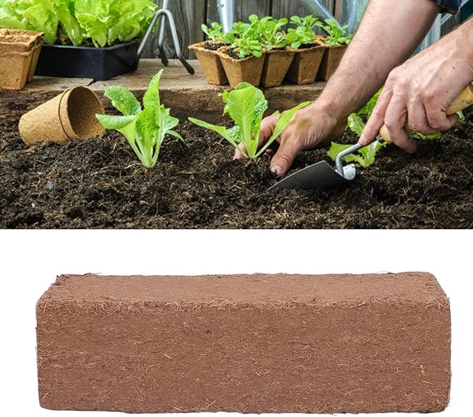 Coconut Coir Bricks Gardening Soil Coconut Coir Bricks with Good Water Retention Potting Soil for Vegetables Planting Various Plants and Reptile Bedding