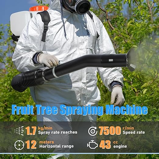Backpack Sprayer Bug Bombs Indoor Fogger with 20L Tank 43cc 7500rpm Mosquito Fogger Backpack Cold Foggers &amp Mister Duster Insect &amp Pest Control Sprayer for Mosquitoes Bugs and Outdoor Use