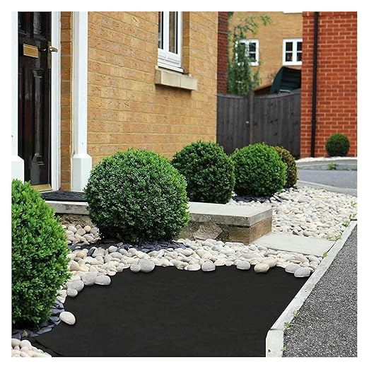 Driveway Fabric Weed Barrier Fabric Weed Control Film Outdoor Membrane Gardening Mat Ground Cover(0.91x12m/3x40ft)