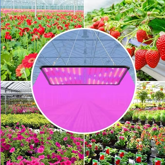 LED Grow Light Full Spectrum Plant Light 256LED Hanging Plant Light for Tent Greenhouse Vegetable Seedlings Hydroponics Seed Germination Flower Grow Light (Style C)