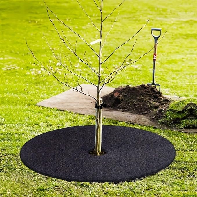 4 Pieces of Thick Non-Woven Fabric Plant Weed Proof Cloth Breathable and moisturizing Plant Root Suppression Grass Free Coverage Without Cutting