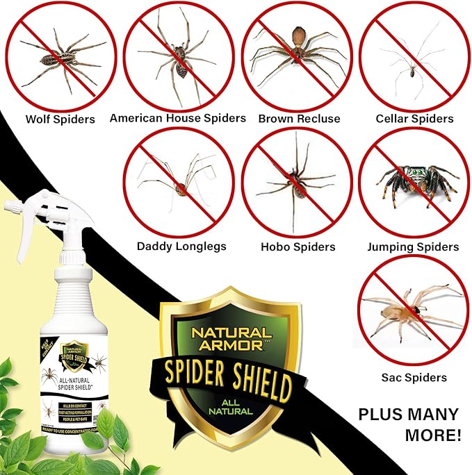 Spider Killer &amp Repellent Spray - Powerful Peppermint Formulation Kills &amp Repels All Types of Spiders and Works Better Than Ultrasonic Gimmicks - 128 fl oz Gallon Ready to Use