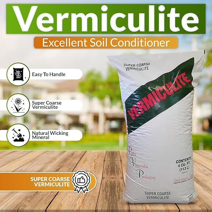 PVP Super Coarse Vermiculite Professional Grade - Excellent Soil Conditioner - Super Coarse Grade Granule – 103 Quarts - 4 Cubic Foot