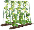 Garden Trellis for Climbing Plants Outdoor Cucumber Trellis for Raised Bed Garden Arch Trellis Support for Cucumbers Tomatoes Beans Peas 50x48 inch Metal Trellis with Netting Green