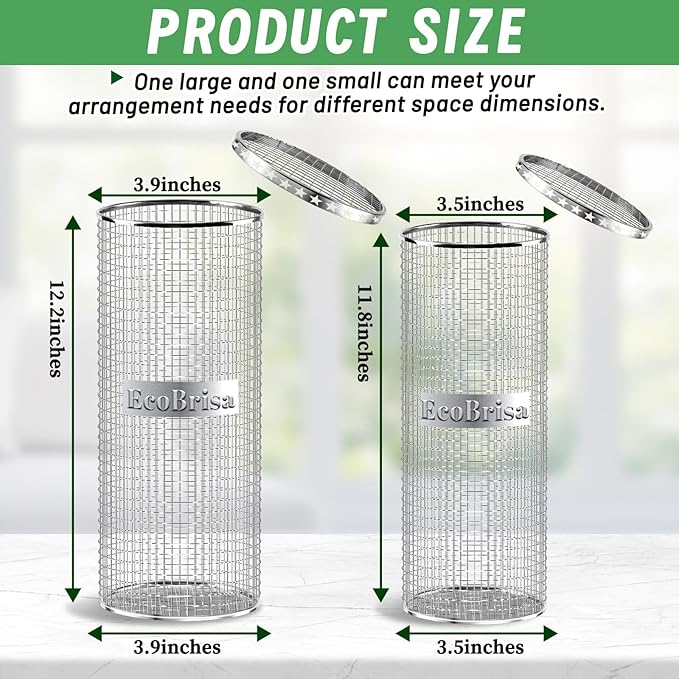 2pack Underground Worm Composting Bin Metal Compost Bin for Recycling Kitchen Food Waste Outdoor Worm Compost Bin with Holes and Lid Use in Outdoor Garden Vegetable Patch Backyard