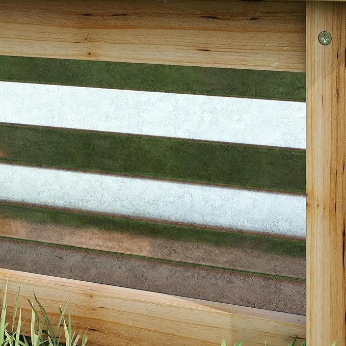 Raised Garden Bed Kit Outdoor Planter Box Galvanized Metal Reinforced with Wood Stock Tank for Growing Flowers Herbs and Vegetables
