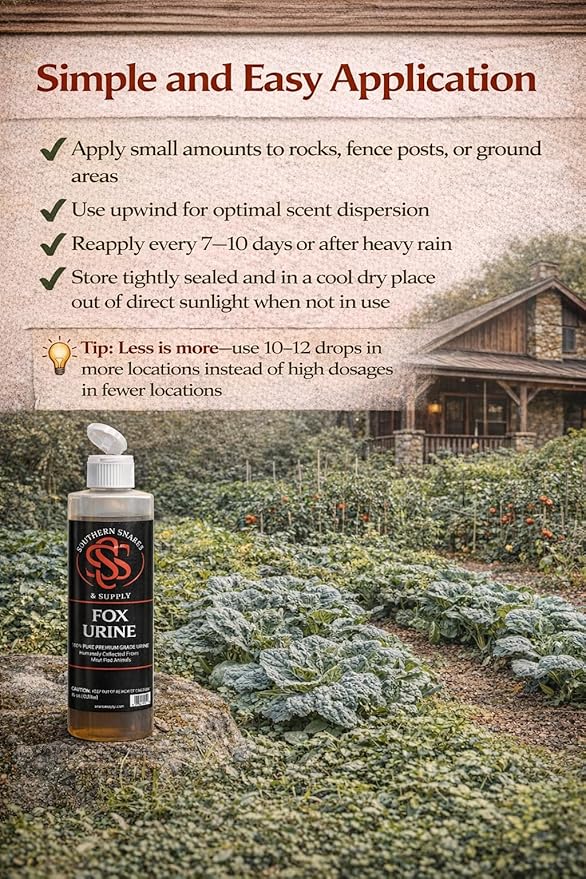 Fox Urine Southern Snares Pure 16 oz Red Fox Urine Predator Urine Animal Repellent Fox Pee Trapping Lure