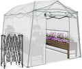11 x 8.5 x 7.5 FT Walk-in Greenhouse Portable Pop-up Greenhouse for Indoor Outdoor Plant Garden Green House with Zippered Doors Screen Windows Heavy Duty Frame and Durable PE Cover