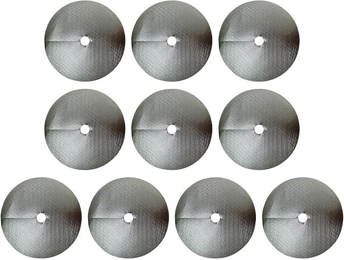 10 Pieces Tree Mulch Rings for Weed Control Fruit Tree Protector Thickened Plant Cover Growth Resistant Weed Barrier Fabric Argent