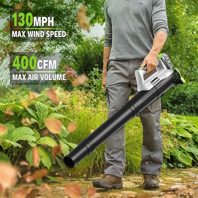 Cordless String Trimmer and Leaf Blower Combo with 2.0Ah Battery &amp Fast Charger Ultra-Lightweight Blower 400CFM/130MPH and 12 Auto-Feed Weed Eater for Seniors/Women Garden Lawn Care