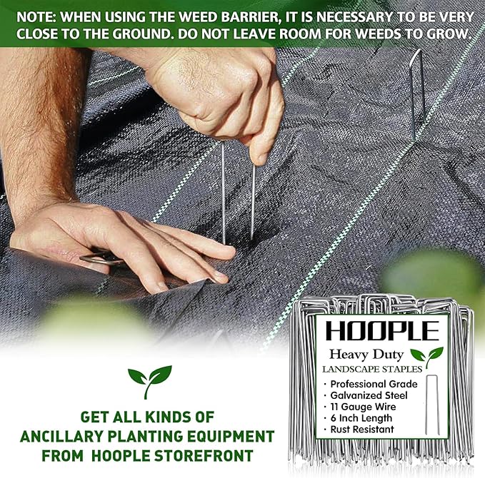 3FT x300FT Heavy Duty Weed Barrier Fabric - Woven Polypropylene Weed Control Ground Cloth for Landscaping | Superior Permeability Tear-Resistant Landscape Fabric for Driveway Gardens Commercial Use