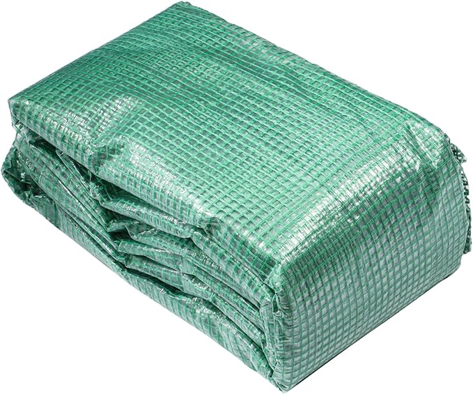 yeesport 56x56x76Inch PE Cover for Walk-in Greenhouse with Roll-Up Zip Panel Door PE Replacement Cover for Gardening and Growing Plants Outdoors with Front Roll-Up Zipper Entry Door