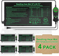 Seedling Heat Mat with Built-in Thermostat 4 Pack 10 x 20.75 Waterproof Plant Heating Pad with Temperature Controller for HydroponicGermination Indoor Gardening Greenhouse MET-Certified