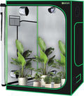 Yesker 5x5 Grow Tent 60x60x80 High Reflective Mylar Large Indoor Growing Tents 600D Oxford Cloth with Observation Window and Removable Floor Tray for Hydroponics Indoor Plants Fruit Flower Growing