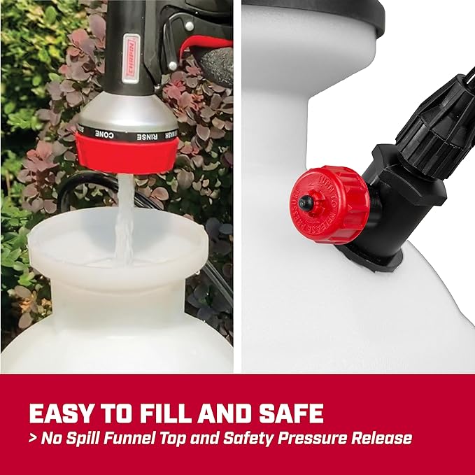 Chapin 28324 Battery Powered Sprayer No More Pumping Pressured Autosprayer 2 Gallon Lawn Garden Anti-Clog Filter Adjustable Spray Nozzle Spraying Plants Watering Weeds Fertilizer and Pests