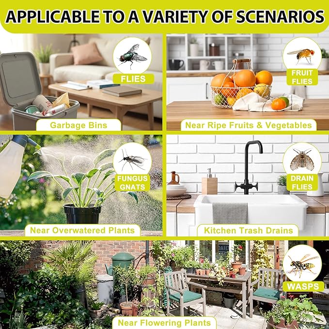 4 Pack Carpenter Bee Traps for Outside Wasp Trap Outdoor Hanging Wasp Fly Catcher Fly Trap Indoor Killer Hunter for Hornet Gnat Mosquito Flying Insect