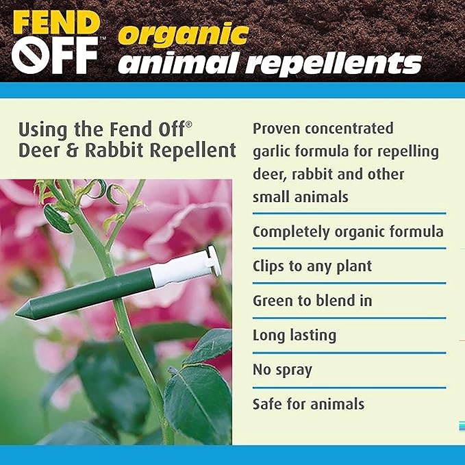 Luster Leaf DR-50 Fend Off Deer and Rabbit Repellent Plant Clips Green (Pack of 3)
