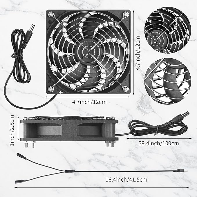 Riakrum Solar Powered Fan Solar Panel Dual Fans Kit 10w 12v Exhaust Fan Outdoor Waterproof for Greenhouse Chicken Coop Pet House Sheds Window(1 Set)