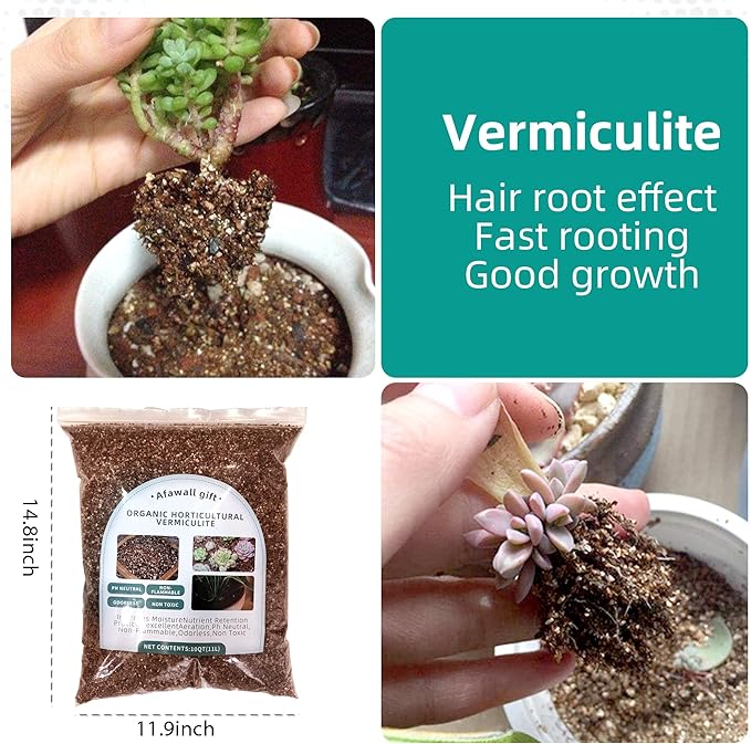 Organic Vermiculite Bulk2QT Perlite for Plants Organic Perlite Horticultural Soil Amendment for Indoor