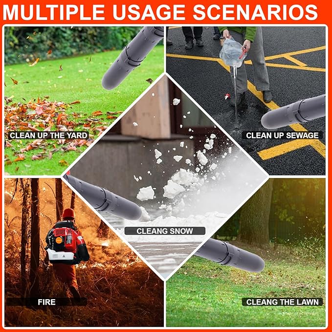 【Ship from US】 80CC 900CFM Leaf Blower - 2 Stroke Back Pack Gas Powered Leaf Blower Grass Lawn Blower Air Cooling Gasoline Backpack Grass Blower Backpack Snow Blower for Garden