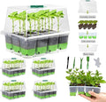 5-Pack Flexible Germination TraysReusable 60Cell Seed Starter Trays With Humidity Dome &amp Lids  Flexible Pop-Out Design BPA-Free Silicone Seedling Kit &amp Dishwasher Safe for Herbs/Vegetables/