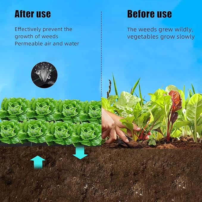 PeakPursuit 4ft x 250ft Premium Weed Barrier Landscape Fabric 5 oz Heavy Duty Weed Control Fabric High Permeability Good for Flower Bed Driveway Fabric and Ground Cover