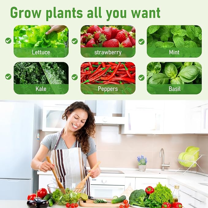 Hydroponic Tower Growing System with Pump and Wheels 20-Plant Vertical Garden Planter 5-Tier Indoor Herb Growing Kit Movable Hydroponics for Home Gardening Enthusiasts White 1 US Plug