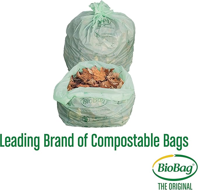 BioBag Compostable Lawn &amp Leaf Yard Waste Bags 33 Gallon 10 count (pack of 2)