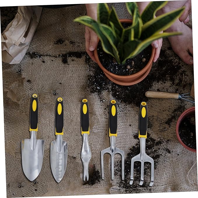 KESYOO 1set Heavy Duty Garden Tool Set Ergonomic Grip Includes Spading Fork Garden Trowel and Hand Shovel for Weeding Digging and Transplanting