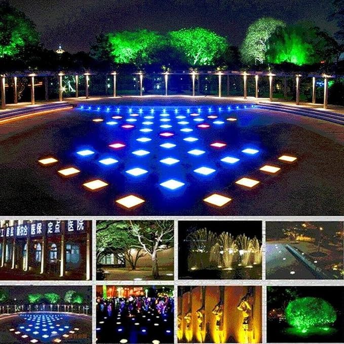 Square LED Spotlight - 12V Waterproof Outdoor Inground Landscape Lights