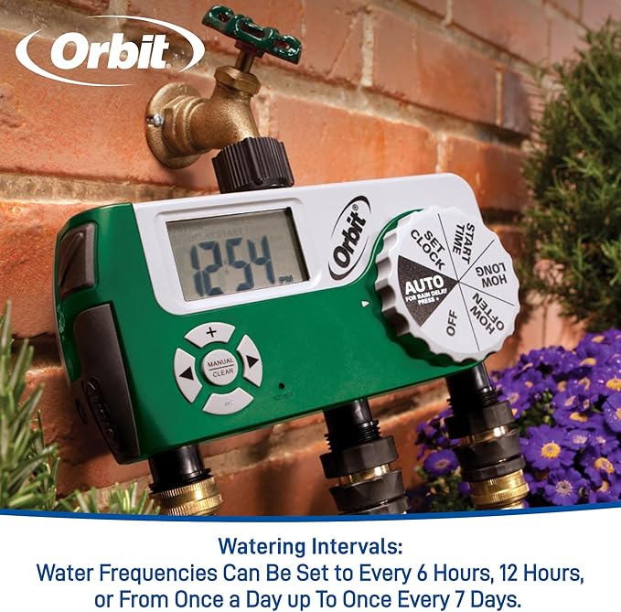 Orbit 56082 3-Outlet Programmable Digital Hose Watering Timer(Pack of 4)
