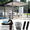 Windyun 2 Pack Heavy Duty Clear Tarps with Reinforced Edge Plastic Tarp Waterproof Plastic Cover Greenhouse Patio with Elastic Rope and Nylon Rope for Garden Furniture (13 x 16 ft)