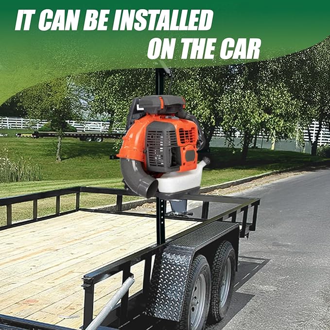 1 Place Heavy-Duty Backpack Leaf Blower Rack for Trailers Adjustable Leaf Blower Storage Holder for Open and Enclosed Lawn Landscape Trailer Truck suitable for 22''-26'' Blowers(1 Place Pack 1)