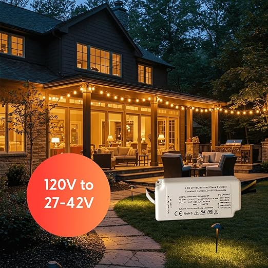 Ironsmith Lighting Products LED Driver with Triac Dimming Transformer - Efficient 120 Volts AC Input Convertible 27-42 Volts DC 11.8 Watt Dimmable from 100% to 1% - Corded Electric