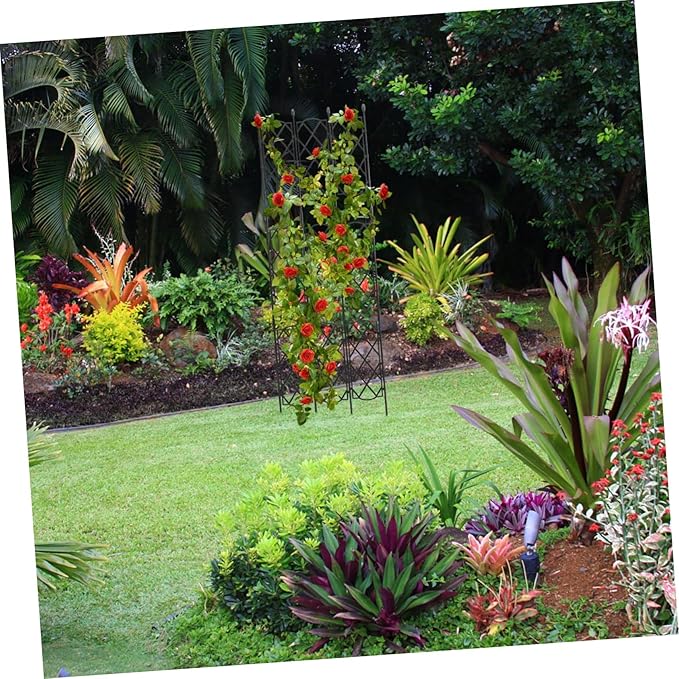 Metal Garden Trellis Plant Support Stake for Outdoor Climbing Steel Vine Metal Support Garden Flower Stand