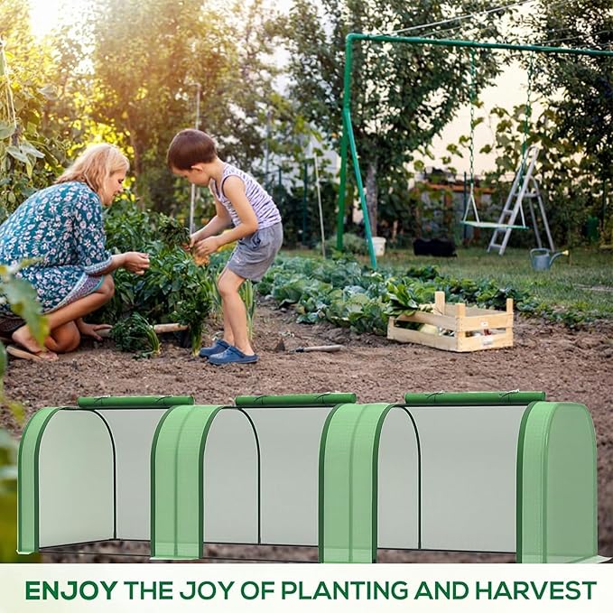 Greenhouses for Outdoors Heavy Duty Large Walk in Green Houses for Outside with Roll-Up Door &amp Reinforced Frame