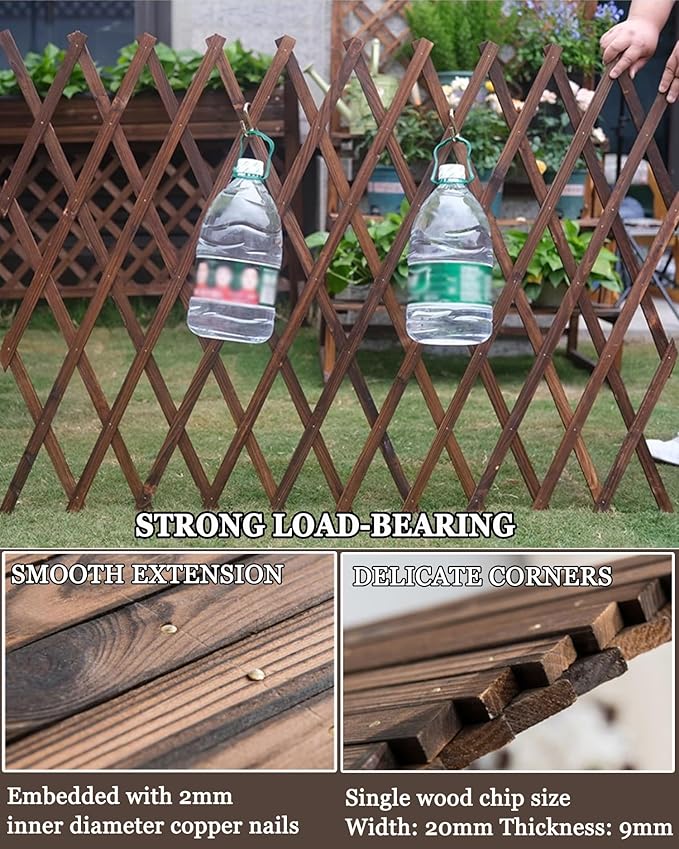 LTSRLL Garden Trellis Expandable Plant Climbing Support Decorative Fence Lattices 30x190cm 50x190cm 50x190cm 60x185cm 70x275cm 85x275cm 107x250cm Privacy Hedge Screen(H43)