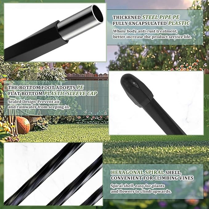 Garden Trellis for Plant Support Outdoor Foldable Plant Trellis Roses Climbing Frame Patio &amp Balcony Decor for Ivy Roses Clematis Potted Plants(W60xH150CM(2.0x4.9FT))