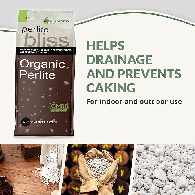 Coco Bliss 650gm Bricks (5-Pack) + Perlite Bliss (8 Qts) - Coco Coir Bricks &amp Organic Perlite for Plants - Coco Coir Perlite Mix - Organic Coco Coir for Plants - Coconut Coir Bulk Potting Soil Mix