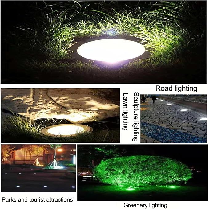 LED Underground Lights - AC 85-265V Ground LED Landscape Lights LED Beam Spotlight IP65 Embedded Outdoor Waterproof Courtyard Cob Buried Spotlights Path Lights(White Light15W)