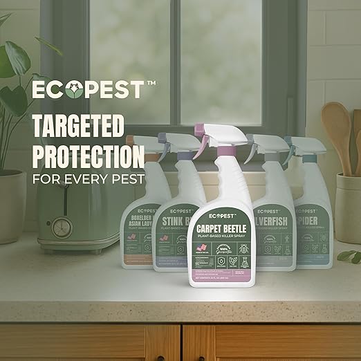 Carpet Beetle Spray – Natural Plant-Based Killer for Carpet Beetles Larvae &amp Eggs | Fabric &amp Furniture-Safe Home Treatment for Indoor Use | Child &amp Pet Safe Low Odor Eco-Friendly (128