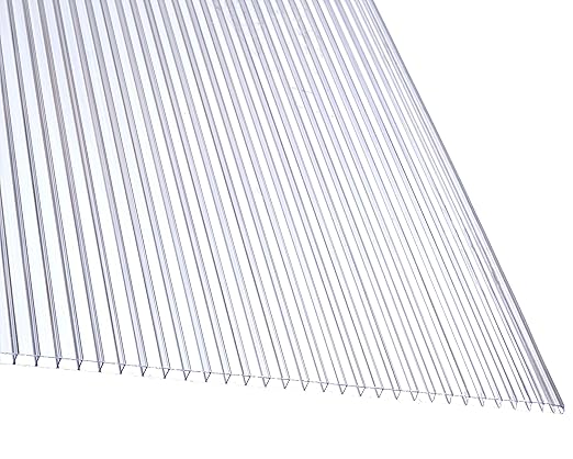 Be Cool Solutions Polycarbonate Panel Twin Layer 4mm Sheet 5 Pack 2' (W) X 6' (L)- Cold-Flexible Clear Strong Impact and Shatterproof - All-Weather Outdoor Garden and Greenhouse Covering