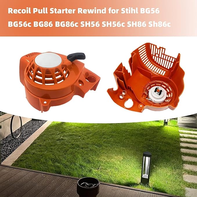 Leaf Blower Recoil Pull Starter Rewind Assembly Fit for Stihl BG56 BG56c BG86 BG86c SH56 SH56c SH86 SH86c Replacement Parts 4241-080-2106