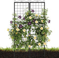 2 Pack 71 Inch Metal Garden Trellis for Climbing Plants Thickened Square Tube Metal Garden Trellis for Vines Plant Rose Vegetable SupportLarge Decorative Outdoor Trellis